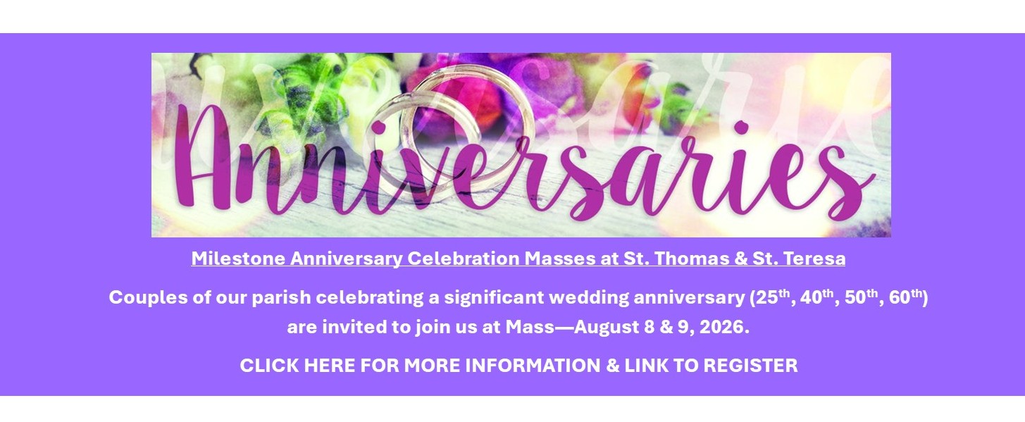 Anniversary Masses 2026.Aug 8.9